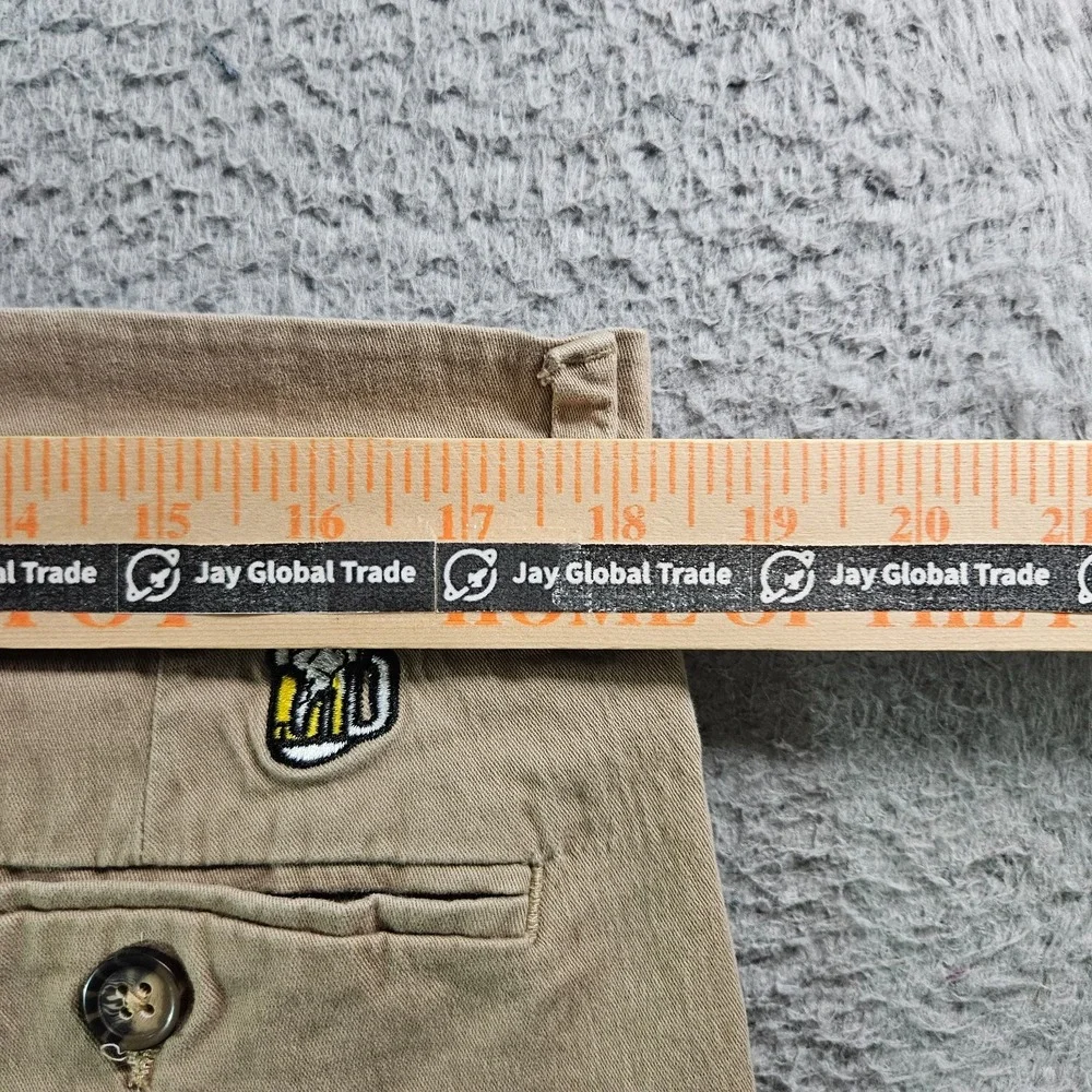 Southern Pines Shorts Men 36 Stretch Beer Mug‎ Print Khaki
